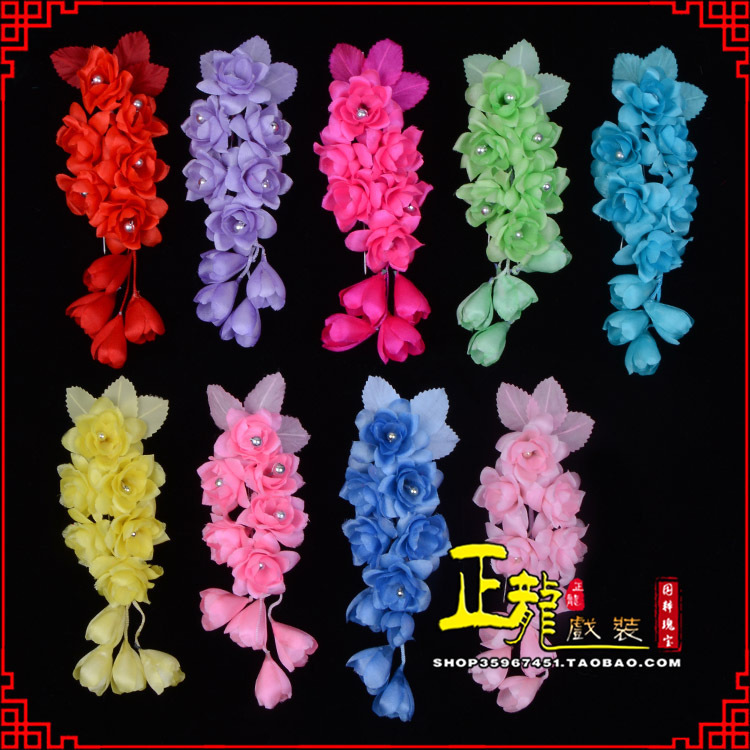 万山特鬓花头饰小花头花 真丝绢花