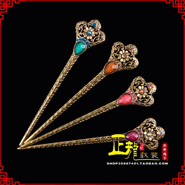 万山特头饰老旦青衣员外夫人簪子 老旦发簪