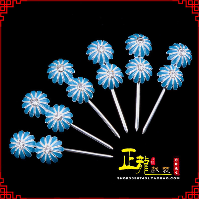 万山特头面泡子旦角化妆头饰 仿点绸泡子