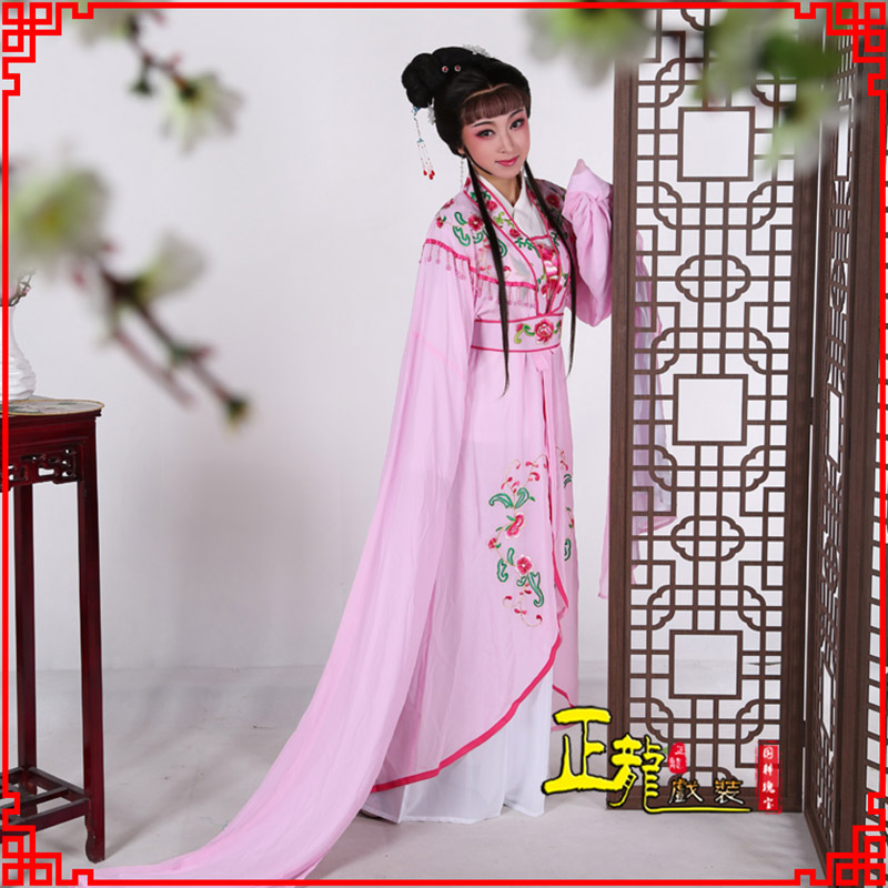 万山特花旦黄梅戏服古装戏服水袖戏剧假云肩长披