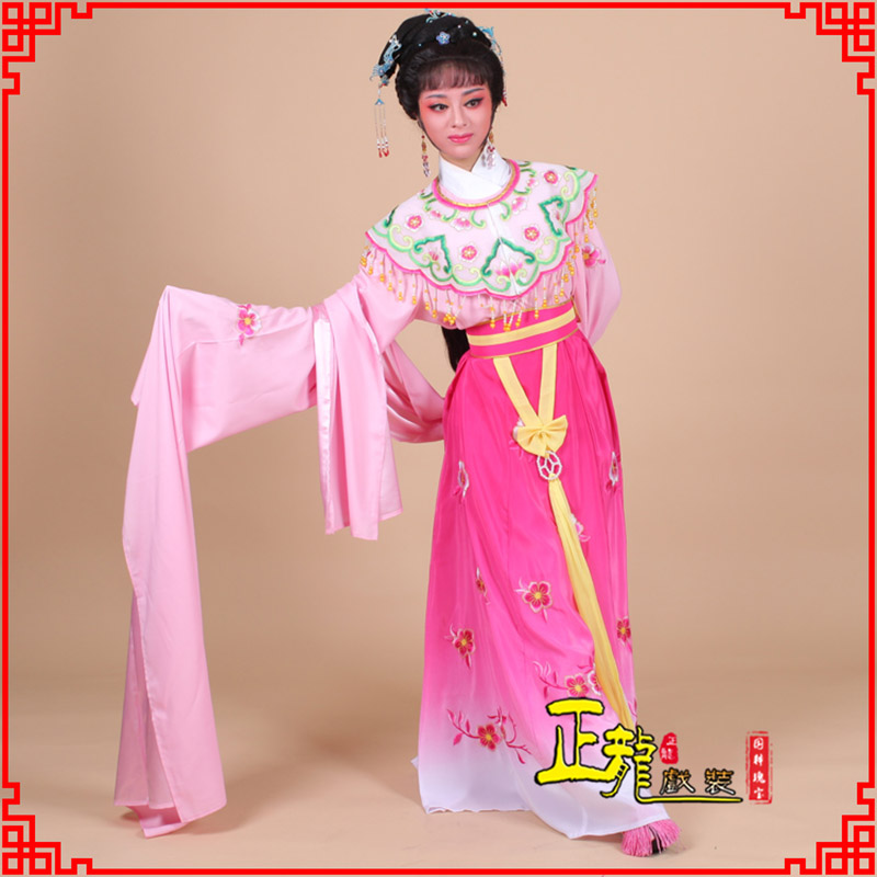 万山特水袖青衣练功花旦服 梅花古装衣