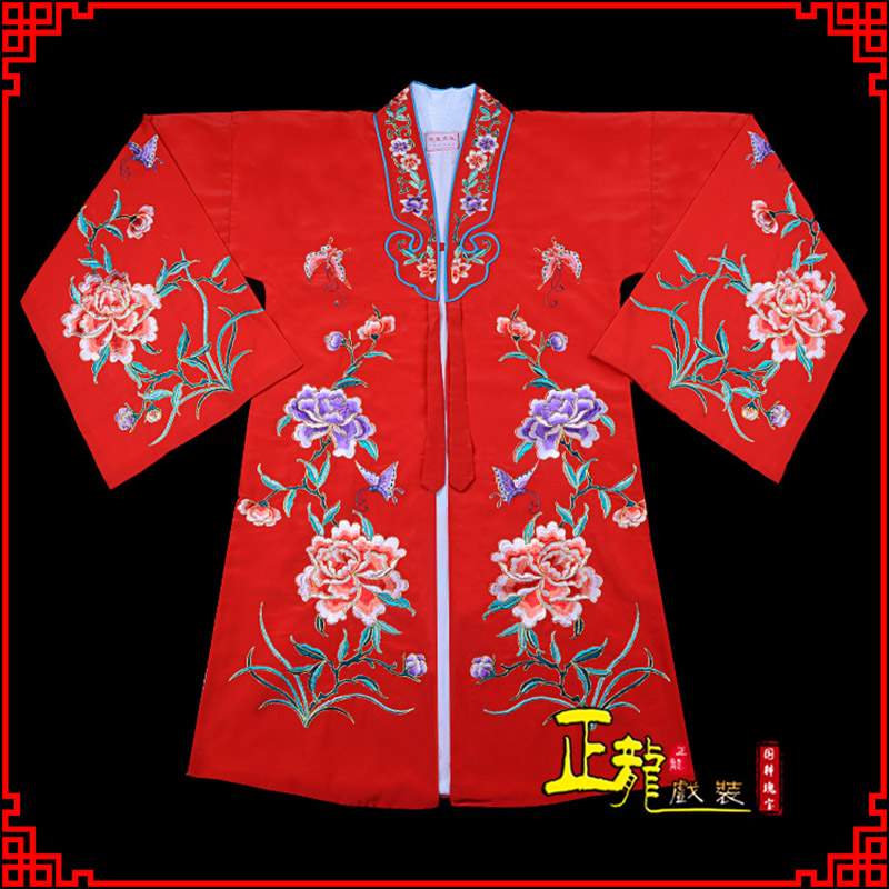 万山特青衣花旦戏服 好绉小叶牡丹女披